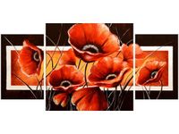 80X40CM MOC MAKÓW TRÓJ OBRAZ