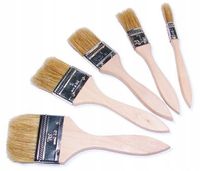 Zestaw pędzli malarskich płaskich pędzel 5szt do farb lakierów impregnatów