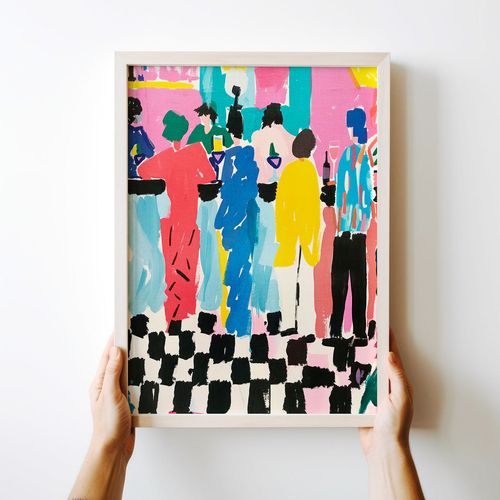 Plakat ilustracja kawiarnia 61x91 cm na Arena.pl