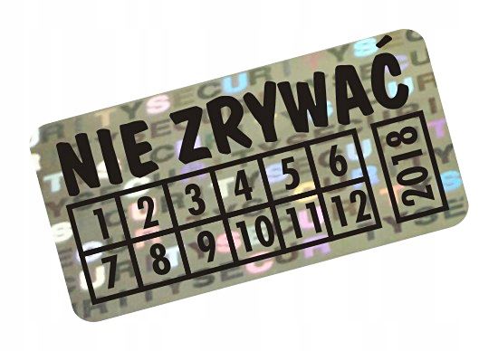 NH-210 - 20x10mm HOLOGRAM PLOMBA SECURITY VOID zdjęcie 1