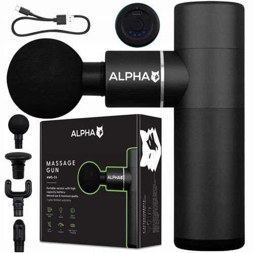 PISTOLET DO MASAŻU MOCNY MASAŻER MASSAGE GUN ALPHA na Arena.pl