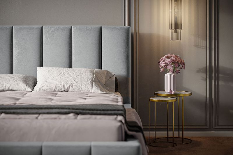 Łóżko tapicerowane LUX 1 120x200 ze  Stelażem i pojemnikiem zdjęcie 8