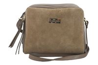 Damska skórzana listonoszka włoska - Beżowa ciemna