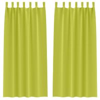 Zasłony z zasłonami 2 pcs zielone jabłuszko Poliester