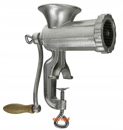 RĘCZNA MASZYNKA do MIELENIA Mięsa Żeliwna nr. 10 Nadziewarka 3 Sita Lejki na Arena.pl