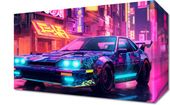 Obraz 30x20cm Nocny Rajd w Neo-Tokio