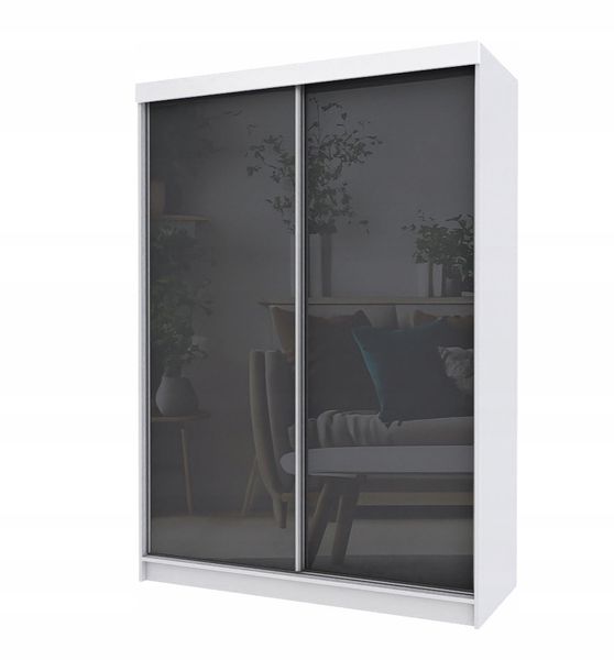 Szafa Przesuwna PARIS 150 Połysk szara zdjęcie 1