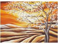50X70CM KWITNĄCE DRZEWO OBRAZ POKOJU DREWNINE