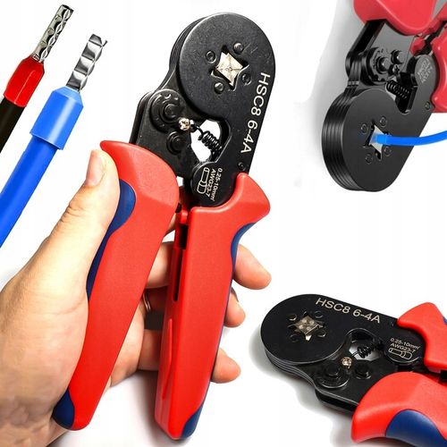 ZACISKARKA PRASKA TULEJEK KONEKTORÓW KOŃCÓWEK KABLI PRZEWODÓW ZESTAW na Arena.pl