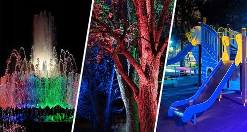 ZEWNĘTRZNE KOLOROWE OŚWIETLENIE LED ŚWIĄTECZNE LAMPKA ILUMINACJA FLASH IP66 na Arena.pl