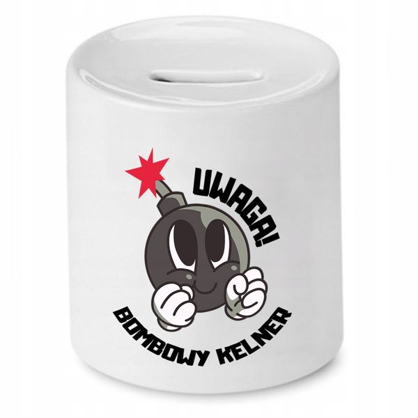 Skarbonka Prezent Dla Kelnera Bombowy Kelner Z Nadrukiem Ze Zdjęciem zdjęcie 1