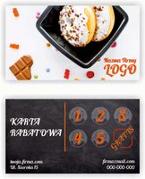 Karty stałego klienta RABATOWE 120 szt LOGO nazwa firmy cukiernia piekarnia