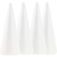 STOŻEK styropianowy STOŻKI STYROPIANOWE 17CM CHOINKA DUŻE Do OZDABIANIA 4szt