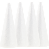 STOŻEK styropianowy STOŻKI STYROPIANOWE 17CM CHOINKA DUŻE Do OZDABIANIA 4szt