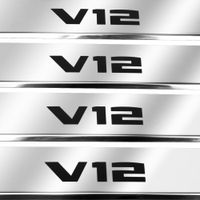 Listwa progowa BMW 7 SERIES G12 V12 Stal nierdzewna 304 połysk z czarnymi