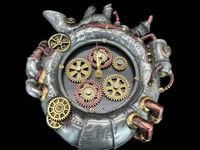 STEMAPUNK WISZĄCY ZEGAR SREBRNY VERONESE  (WU77199V8)