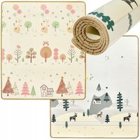 Mata Piankowa XXL Dla Dzieci Zdobiona Dwustronna Duża 180x150cm Bezpieczna