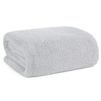 Koc jednokolorowy flano KLORI 70X160 srebrny