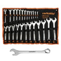 Klucze płasko-oczkowe 25 szt 6-32 mm Futerał