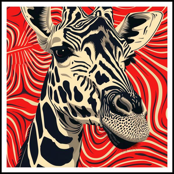 Plakat 100x100cm Wzrok Żyrafy zdjęcie 3