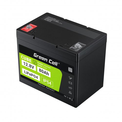 GREEN CELL CUBE AKUMULATOR LiFePO4 80AH 12.8V DO KAMPERA IP65 na Arena.pl