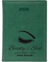 KALENDARZ A4 2026 DZIENNY terminarz z nadrukiem SALON KOSMETYCZNY NAZWA