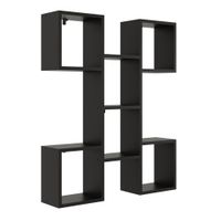 Nowoczesna półka wisząca, 82x18x100 cm, czarny, mat | TYLETEGOTU