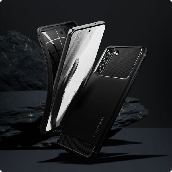 SPIGEN RUGGED ARMOR GALAXY S21 FE MATTE BLACK zdjęcie 9