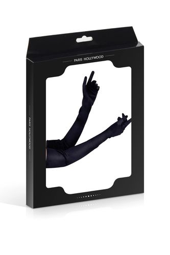 long black satin gloves tu (size: tu) na Arena.pl