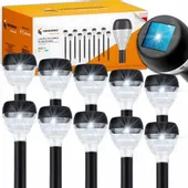 Lampy SOLARNE OGRODOWE pochodnia lampa solarna wbijana ogrodowa LED 10 szt