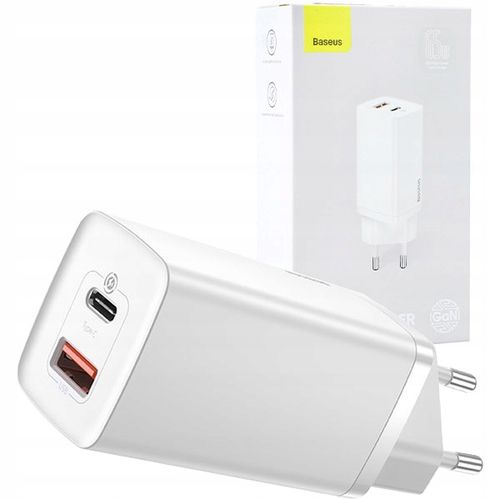Ładowarka sieciowa Baseus GaN2 USB-A, USB-C PD, QC, zasilacz, kostka 65W na Arena.pl