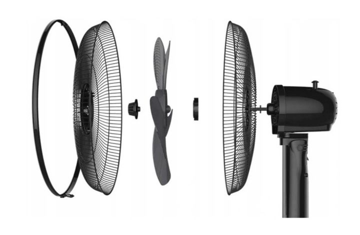WIATRAK STOJĄCY WENTYLATOR PODŁOGOWY CZARNY/ BIALY zdjęcie 12