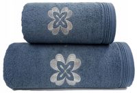 Ręcznik haftowany Novella 70x130 Greno denim granatowy