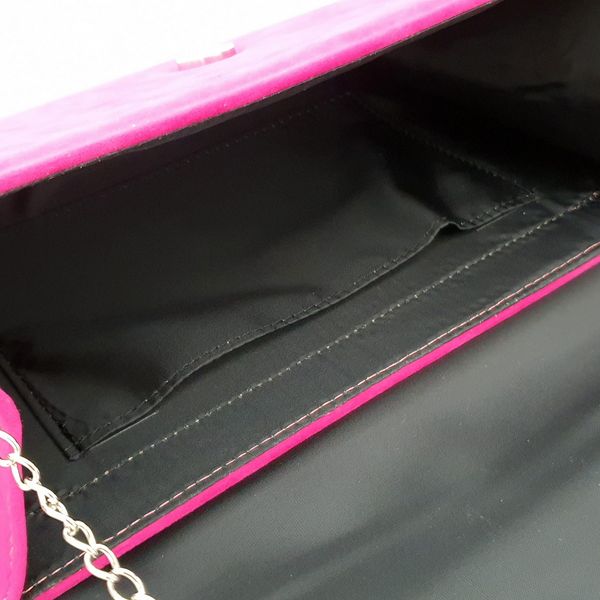 ELISE torebka kopertówka eko zamszowa z łańcuszkiem V014 czerwona zdjęcie 8