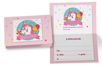 Zaproszenie  Jednorożec baloniki