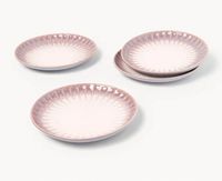 Ręcznie wykonany talerz śniadaniowy Vinci, 4 szt. Lawendowo- różowe