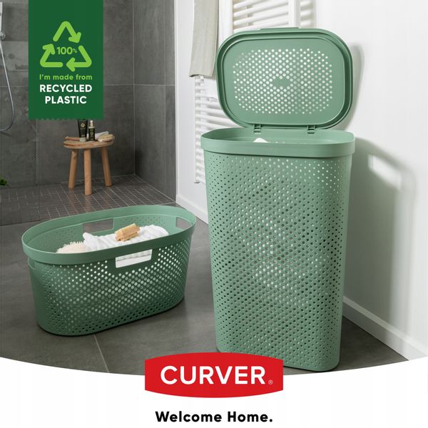 Curver Kosz Na Pranie Bieliznę Pojemnik Eko 60L zdjęcie 4