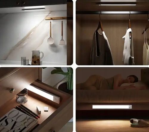 Lampa Podszafkowa Kuchenna LED Listwa Do Szafy Czujnik Baterie Magnes 60cm na Arena.pl