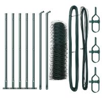 Ogrodzenie z słupkami Zielony 0.6 x 10 m Stal pokryta PCV