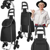 WÓZEK NA ZAKUPY ZAKUPOWY TORBA NA KÓŁKACH SOLIDNY MOCNY SKŁADANY KIESZEŃ