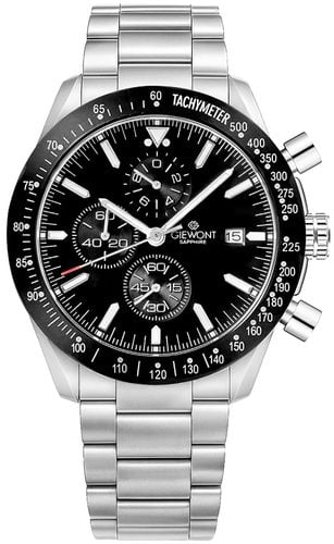 zegarek męski giewont chronograph sapphire srebrno czarny gw8720-b2 na Arena.pl
