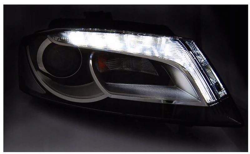 LAMPY Reflektory DO AUDI A3 8P OD 2008 DO 2012 Roku DO JAZDY  DZIENNEJ DEPO zdjęcie 4