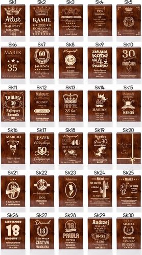 SKRZYNKA KARAFKA SZKLANKI DO WHISKY Z GRAWEREM! na Arena.pl