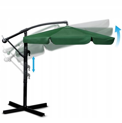 Parasol ogrodowy duży składany z wysięgnikiem pokrowiec 6 segmentów Ø 350cm na Arena.pl