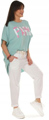 F660 Bluzka TUNIKA oversize Asymetryczny krój, PARIS na Arena.pl