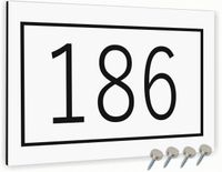 Tabliczka adresowa Aluminiowa Tablica adres domu Biała 20x15