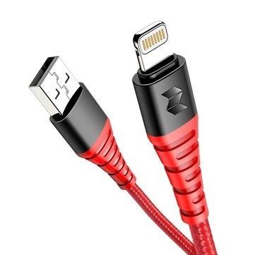 ROCK MFI LIGHTNING CABLE 100CM RED na Arena.pl