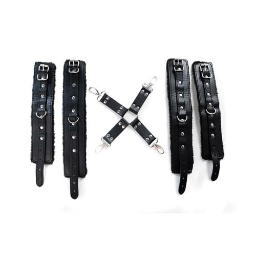 black hogtie with comfy wrist and ankle cuffs na Arena.pl