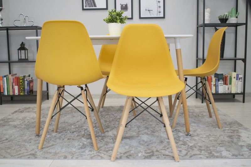 Krzesło OSAKA musztarda / nogi naturalne x 3 zdjęcie 11