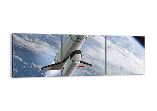 Obraz Na Płótnie - Sputnik Orbita - 90X30 Cm - Ca90X30-0496 na Arena.pl
